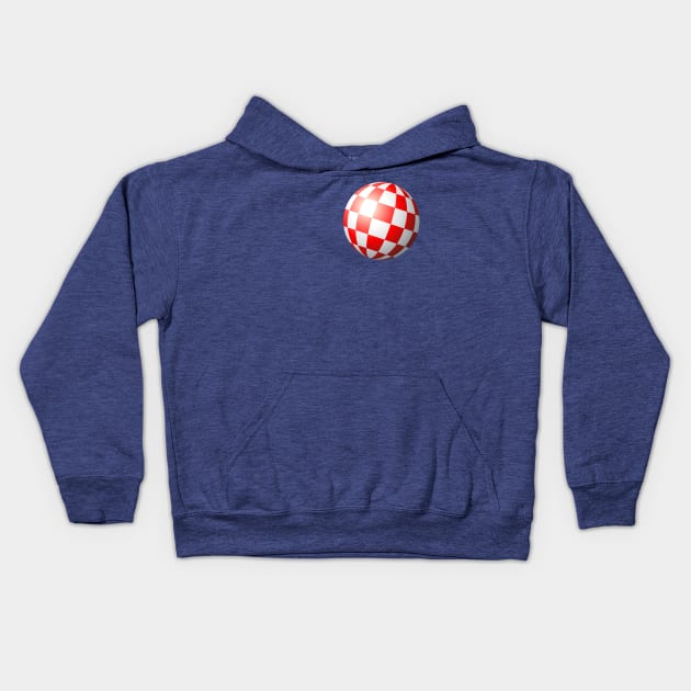 Amiga chequered boing ball (1984 CES Demo) Kids Hoodie by retrochris